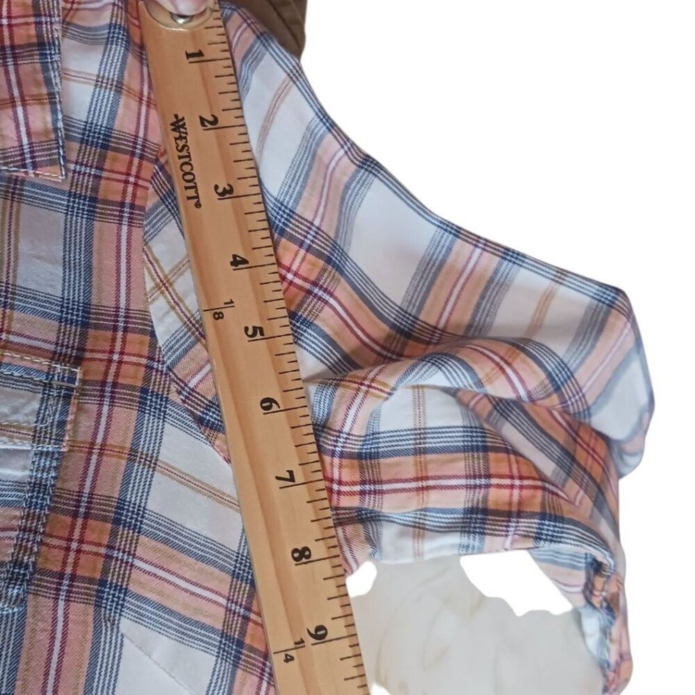 Aventura Women Plaid Button-Up Long-Sleeve Shirt Organic Cotton Multicolor Small - Picture 9 of 14